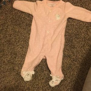 Baby girl footsie pajamas